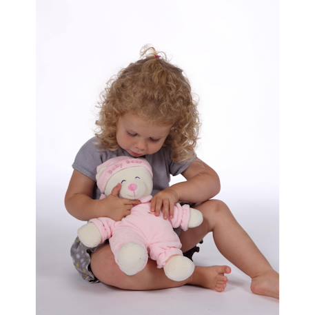 Peluche - peluche ourson baby bear douceur rose pâle - 24 cm Rose 2 - vertbaudet enfant 