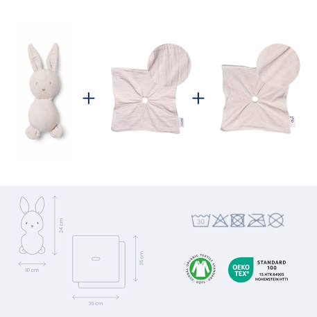 Doudou bébé you&me Beige+Rose 4 - vertbaudet enfant 