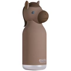 Puériculture-Gourde isotherme enfant avec paille en silicone et décor animal pour boissons chaudes et froides
