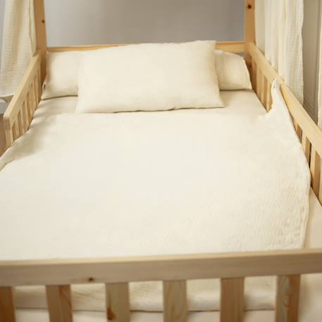 Housse de couette en gaze de coton jeanne Beige+Blanc+Blanc à pois or+Bleu+Camel+Écru+Gris clair+Rose+Terracotta+Vert de gris 31 - vertbaudet enfant 