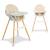 Chaise haute 2 en 1 pliable évolutive Bocuse Beige et blanc 3 - vertbaudet enfant 