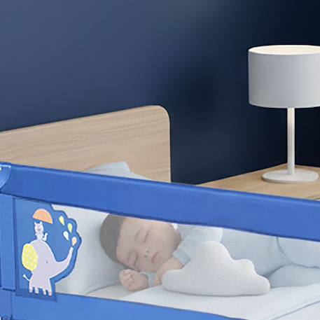 Barrière de lit 150 cm pour lit standard Beige+Blanc+Bleu+Gris+Rose 13 - vertbaudet enfant 