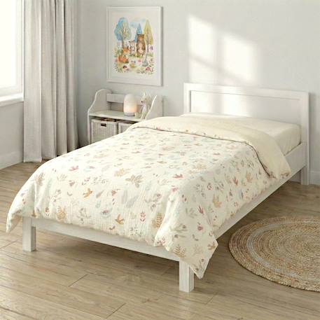 Housse de couette réversible en gaze de coton aube Aube, écru 2 - vertbaudet enfant 