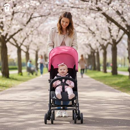 Poussette trotter plus Rose et noir 2 - vertbaudet enfant 