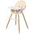 Chaise haute 2 en 1 pliable évolutive Bocuse Beige et blanc 1 - vertbaudet enfant 