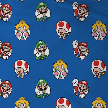 Parure de lit imprimée 100% coton, mario friends Bleu 5 - vertbaudet enfant 