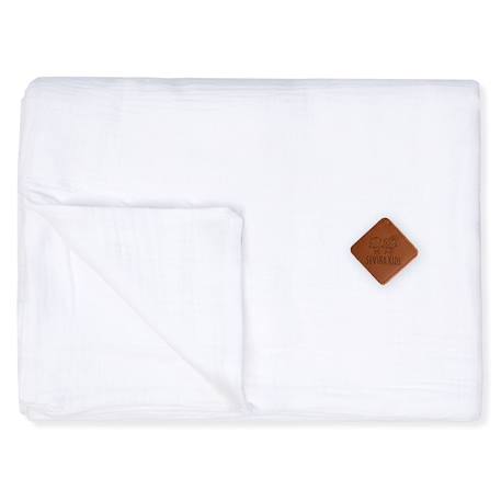 Housse de couette en gaze de coton jeanne Beige+Blanc+Blanc à pois or+Bleu+Camel+Écru+Gris clair+Rose+Terracotta+Vert de gris 11 - vertbaudet enfant 