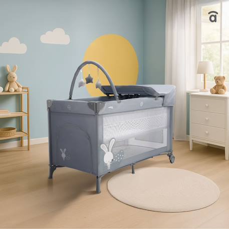 Lit de voyage complet grey bunny Gris 6 - vertbaudet enfant 
