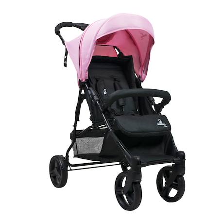 Poussette cadix Huile+Noir+Rose 18 - vertbaudet enfant 
