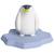 Jouet de bain bébé en caoutchouc naturel faisant aussi anneau de dentition sensoriel Blanc, bleu, noir 1 - vertbaudet enfant 