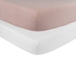 Chambre et rangement-Lot de 2 draps-housses lit bébé