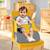 Chaise haute de voyage hérisson Beige+Gris+Vert 8 - vertbaudet enfant 