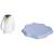 Jouet de bain bébé en caoutchouc naturel faisant aussi anneau de dentition sensoriel Blanc, bleu, noir 4 - vertbaudet enfant 