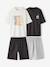 Lot 2 pyjama short surf anthracite 1 - vertbaudet enfant 