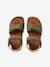 Sandales cuir enfant à scratchs collection maternelle kaki+marine+sable 4 - vertbaudet enfant 