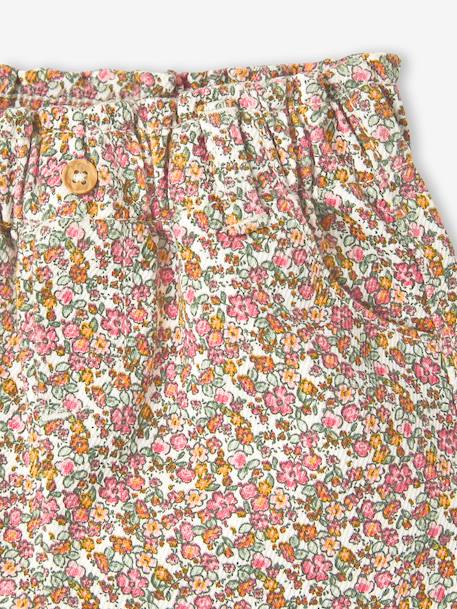 Short bébé imprimé fleuri écru 3 - vertbaudet enfant 