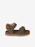 Sandales cuir enfant à scratchs collection maternelle kaki+marine+sable 2 - vertbaudet enfant 