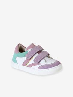 Chaussures-Baskets bébé cuir à scratchs