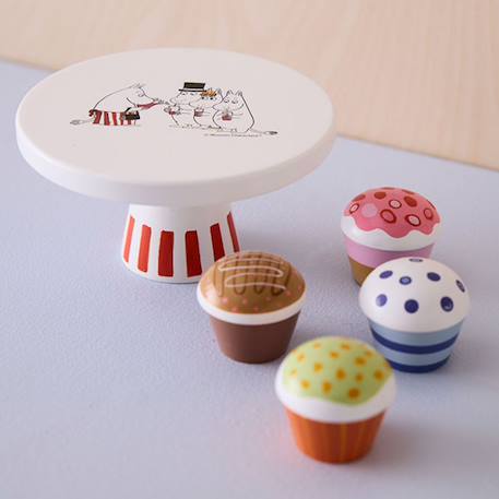 Présentoir à cupcakes en bois pour dînette Blanc, rouge, noir 3 - vertbaudet enfant 
