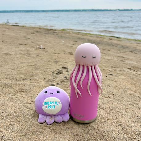 Gourde isotherme enfant avec paille silicone Rose, noir 4 - vertbaudet enfant 