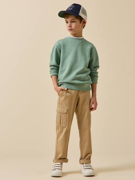 Pantalon cargo garçon Beige+Kaki 5 - vertbaudet enfant 