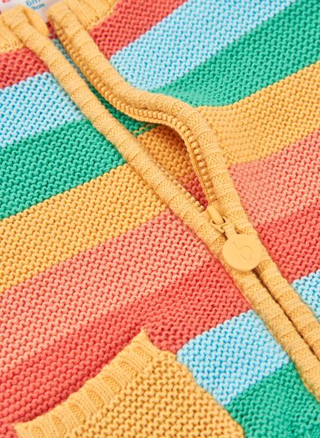 Gilet bébé rayé en maille Jaune 3 - vertbaudet enfant 