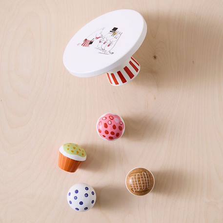 Présentoir à cupcakes en bois pour dînette Blanc, rouge, noir 6 - vertbaudet enfant 