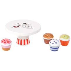 Jouet-Jeux d'imitation-Présentoir à cupcakes en bois pour dînette