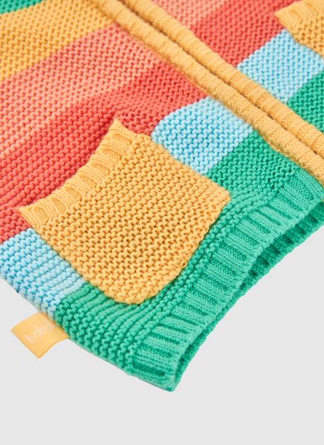 Gilet bébé rayé en maille Jaune 4 - vertbaudet enfant 