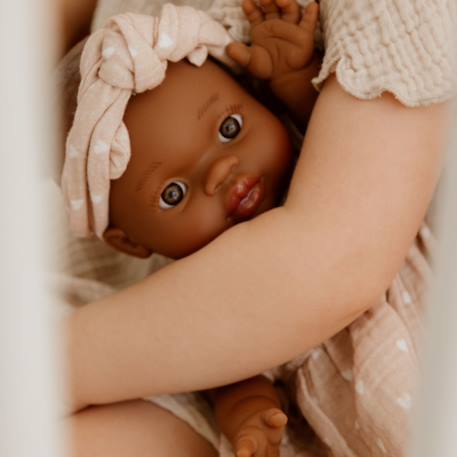 Tenue pour poupée robe Ecru, marron+Rose, blanc 9 - vertbaudet enfant 