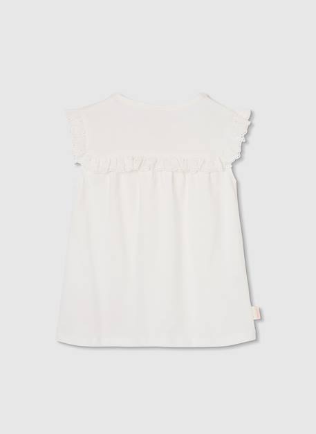 T-shirt fille coton Blanc 2 - vertbaudet enfant 