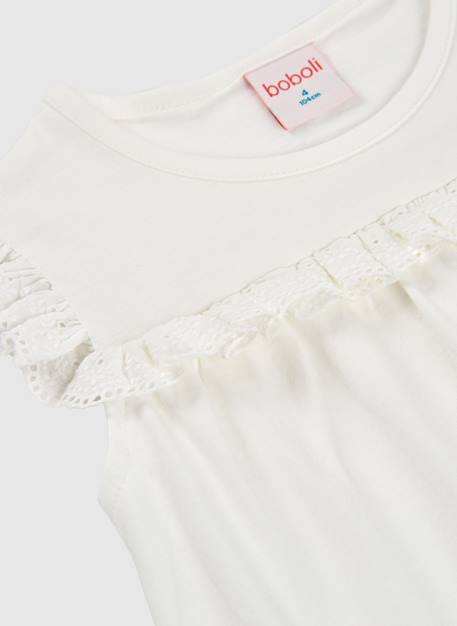 T-shirt fille coton Blanc 3 - vertbaudet enfant 