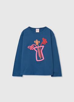 T-shirt fille manches longues coton  - vertbaudet enfant