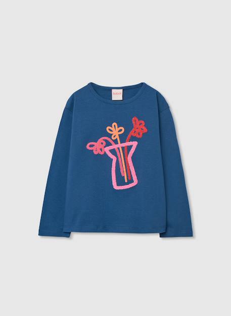 Fille-T-shirt fille manches longues coton