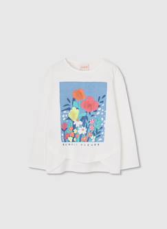 T-shirt fille coton manches longues  - vertbaudet enfant