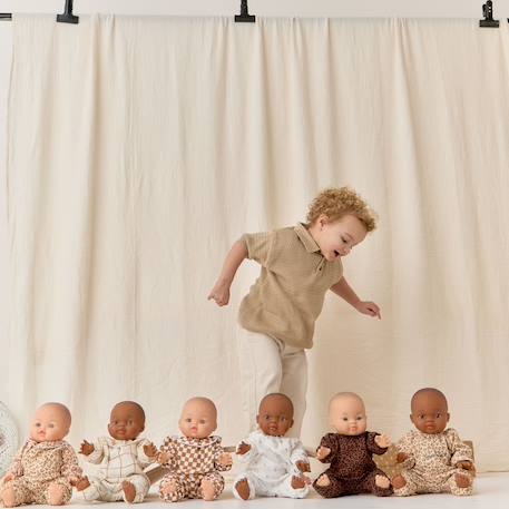 Tenue pour poupée robe Ecru, marron+Rose, blanc 6 - vertbaudet enfant 