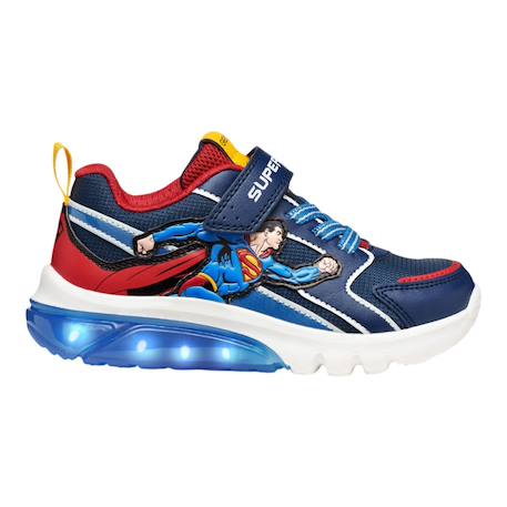 Baskets superman lumineuses - ciberdron junior pour garçon Bleu 1 - vertbaudet enfant 