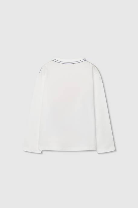 T-shirt pour enfant à manches longues en coton Blanc 2 - vertbaudet enfant 