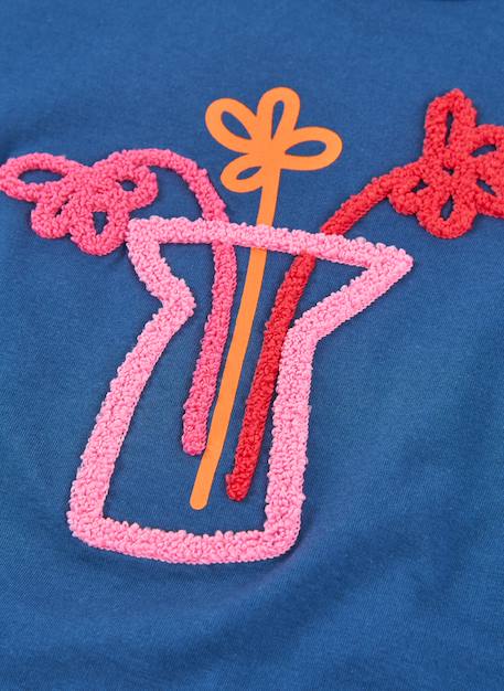 T-shirt fille manches longues coton Bleu 3 - vertbaudet enfant 