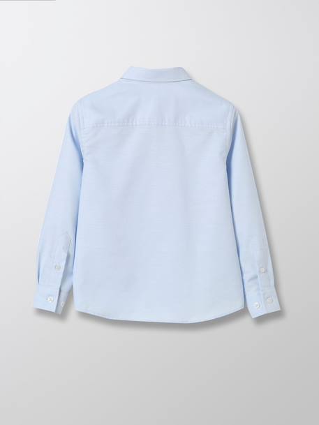 Chemise oxford - collection fêtes et mariage Bleu clair uni 2 - vertbaudet enfant 