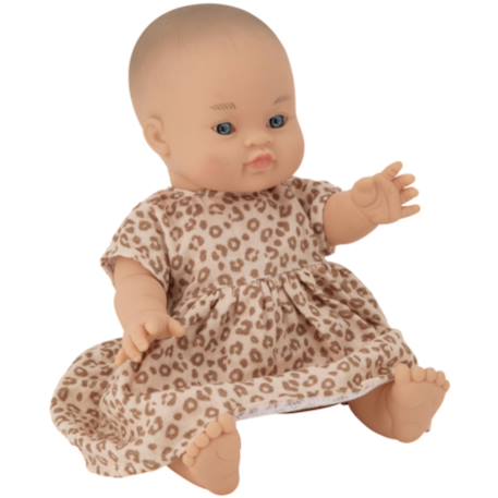 Tenue pour poupée robe Ecru, marron+Rose, blanc 2 - vertbaudet enfant 