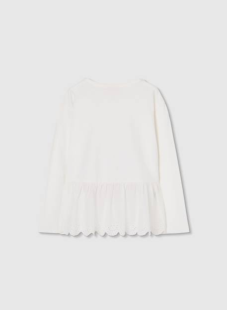 T-shirt fille en coton Blanc 2 - vertbaudet enfant 