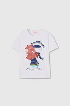 T-shirt fille coton imprimé  - vertbaudet enfant