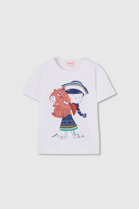 Fille-T-shirt fille coton imprimé