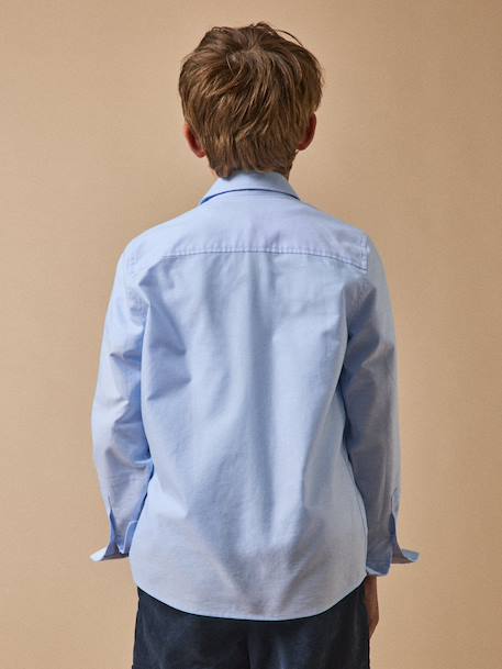 Chemise oxford - collection fêtes et mariage Bleu clair uni 4 - vertbaudet enfant 