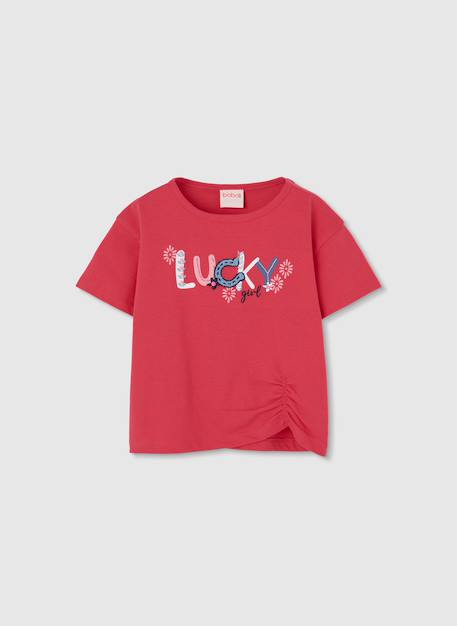 T-shirt fille coton Rose 1 - vertbaudet enfant 