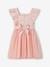 Robe cérémonie fille satin de coton à volants blanc+écru+rose pâle+vert sauge 16 - vertbaudet enfant 
