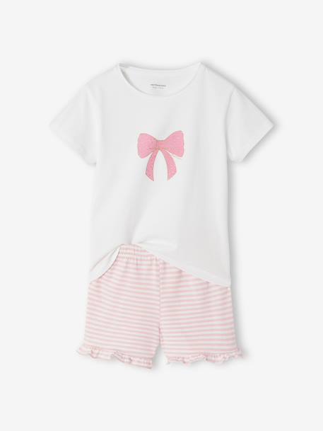 Lot 2 pyjashort nœud rose 2 - vertbaudet enfant 
