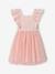 Robe cérémonie fille satin de coton à volants blanc+écru+rose pâle+vert sauge 15 - vertbaudet enfant 