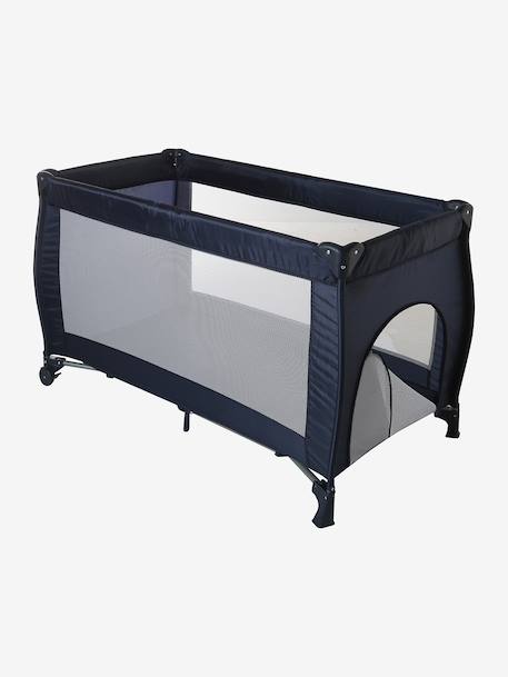 Lit pliant bébé 2 hauteurs de couchage anthracite+marine 10 - vertbaudet enfant 